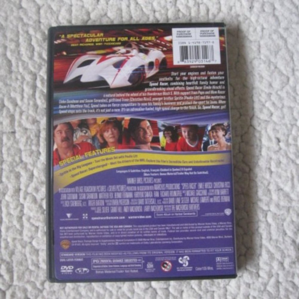 4/$15 Speed Racer DVD - Picture 2 of 2